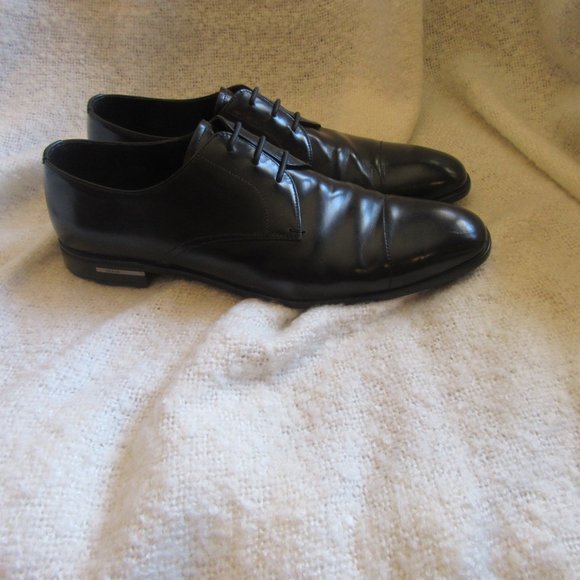 Prada Spazzolato Cap Toe Derby (M Black) Size 9.5 - Picture 6 of 12